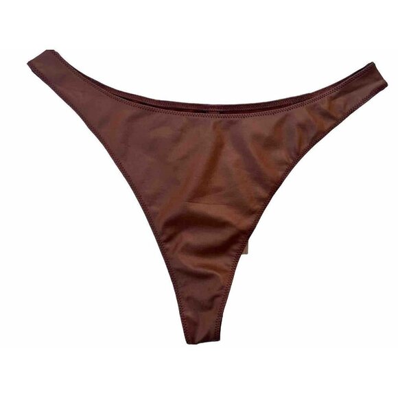 SKIMS Kim K Women's Wet Jersey Dipped Thong 2X Copper PN-HWB-0565 NWT - Picture 2 of 7